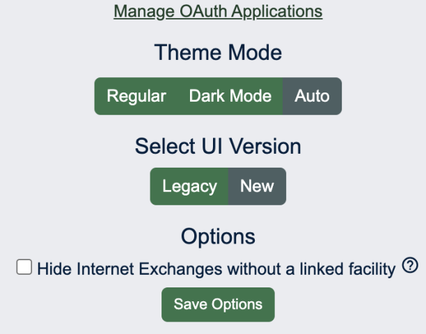select ui version in profile