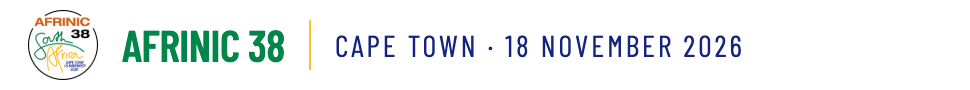 AFRINIC 38 | Cape Town · 18 November 2026