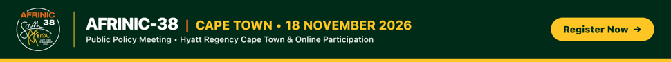 AFRINIC-38 | Cape Town · 18 November 2026 | Register Now